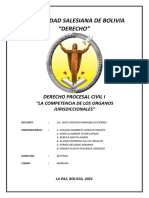 La Competencia de Los Organos Jurisdiccionales