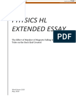 Physics HL Extended Essay: The Effect of Number of Magnets Falling Inside A Copper Tube On The Back Emf Created