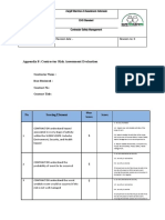 Appendix 8:contractor Risk Assessment Evaluation: Issued Date: 09/07/2018 Revision Date: - Revision No: 0