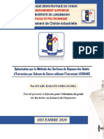 Optimisation Par La Méthode Des Surfaces Des Réponses Des Usines D'extraction Par Solvant Utilisant L'extractant Lix984NC de La Firme BASF.