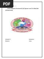 Assignment On : Recent Judgments Pronounced by The Supreme Court On Golden Rule of Interpretation