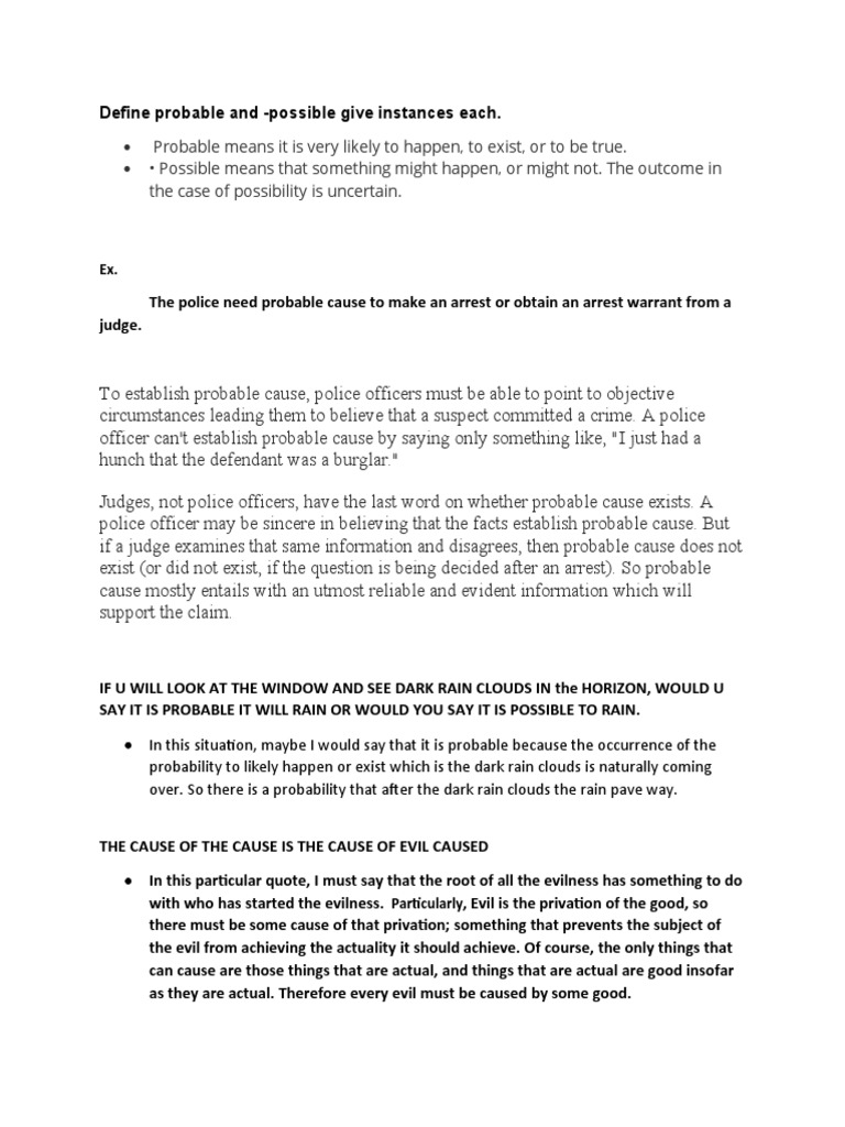 Define Probable and PDF