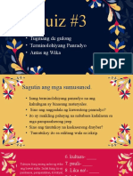 Quiz#3 3rd Quarter (Filipino 8)