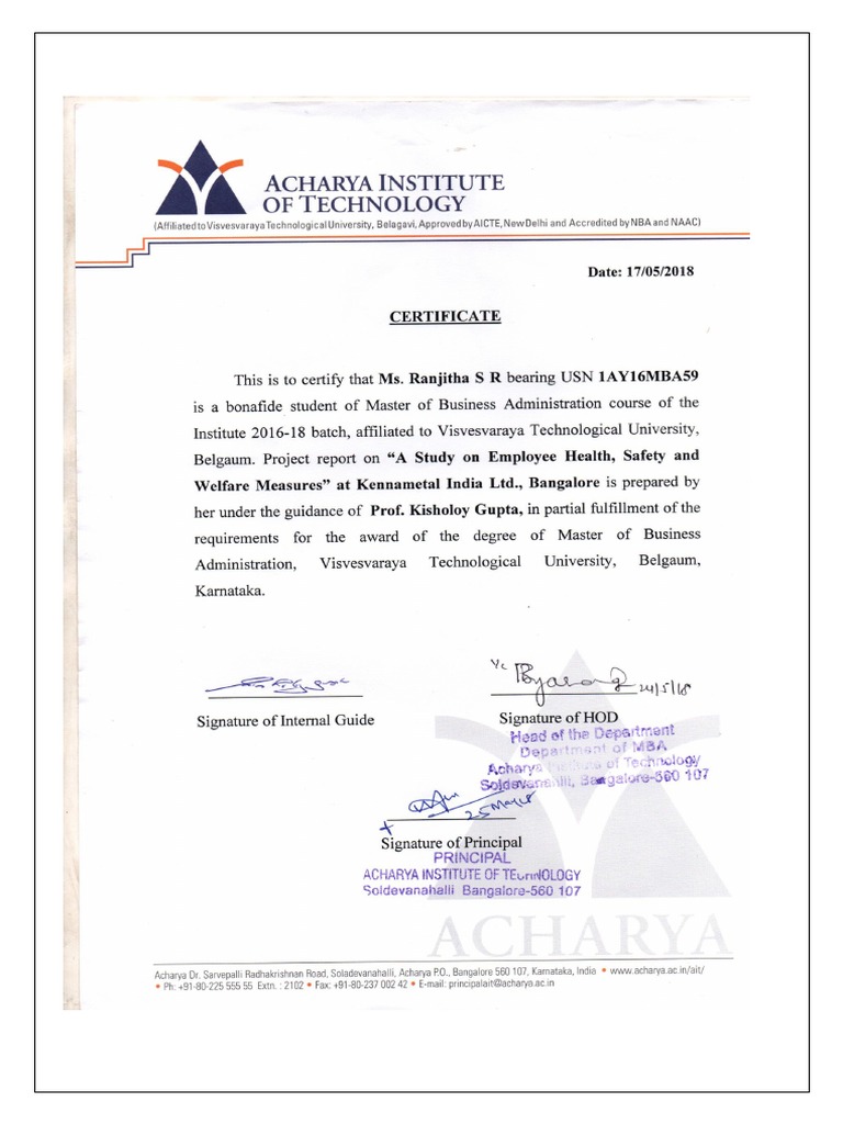 A Study On Employee Health, Safety and Welfare Measures PDF Book