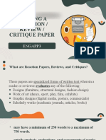 Writing A Reaction / Review / Critique Paper: Engapp3