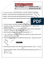 Class - XII Chap-8,9&10 Test Paper Date: 06 - 03 - 2022 (Time Allowed:1:30hours) (Maximum Marks: 40)