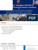 Load Testing - Changes in ACI 318-19: Integration and Coordination Between Committees