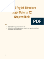 Class 6 English Literature Study Material 12 Chapter: Dusk