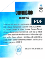 Comunicado Dde-N°005-2022