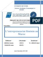 L'entrepreneuriat Féminin Au Maroc: Projet de Fin D'Etudes