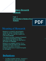 Unit-1 Introduction To Business Research Methods
