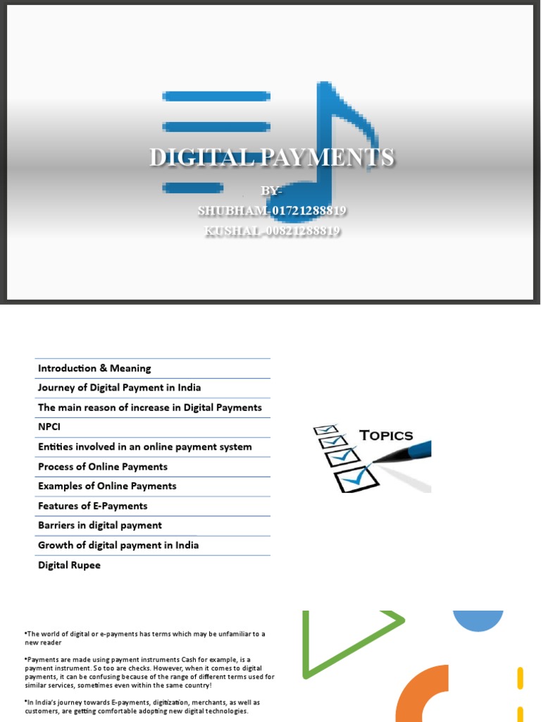 Digital Payments Basics | PDF | Payments | Cheque