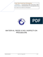 PR-DIV00-QAC-0005 Material Receiving Inspection Procedure