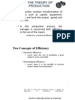 Production: - Technical vs. Economical Efficiency