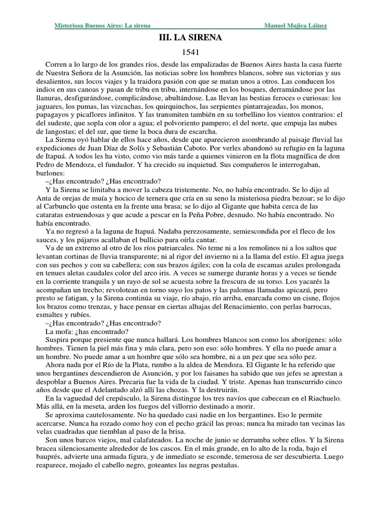 Manuel Mujica Lainez Misteriosa Buenos Aires La Sirena Pdf