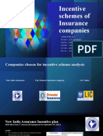 Incentive Schemes of Insurance Companies