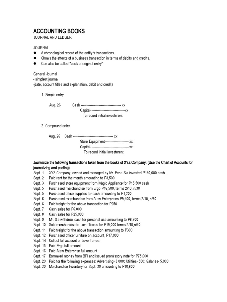 A Comprehensive Guide to Accounting Books, Journal Entries, Ledger Accounts, Bank Accounts and