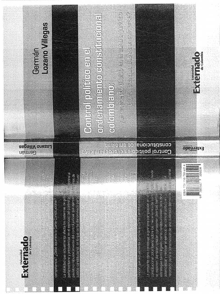 Control Politico en El Ordenamiento Constitucional Colombiano - German ...