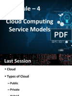 Module – 4 Cloud Computing Service Models