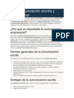 Una Comunicación Escrita y Empresarial