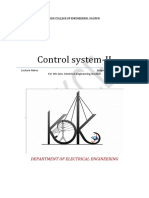 Control system-II: Department of Electrical Engineering