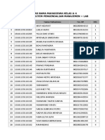 Daftar Nama Mahasiswa Kelas A-4 Mata Kuliah Sitem Pengendalian Manajemen + Lab