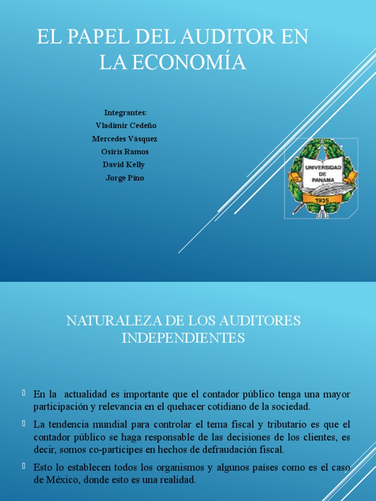 El Rol del Auditor en la Economía | PDF | Auditoría | Contador