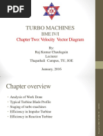 Turbo Machines: Chapter Two: Velocity Vector Diagram