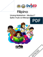 Linggo 7 Filipino 10 Unang Markahan
