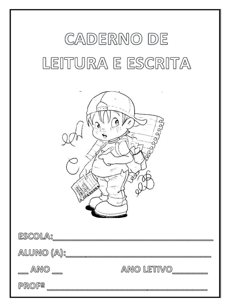 Capa Caderno Leitura e Escrita 5º Ano | PDF