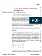 Design of A Wide Dynamic RF-DC Rectifier Circuit Based On Unequal Wilkinson Power Divider