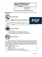 General Mathematics 11: Learning Activity Sheets