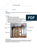 Air Resistance of Tennis Ball