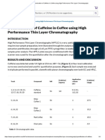 Determination of Caffeine in Coffee Using High Performance Thin Layer Chromatography