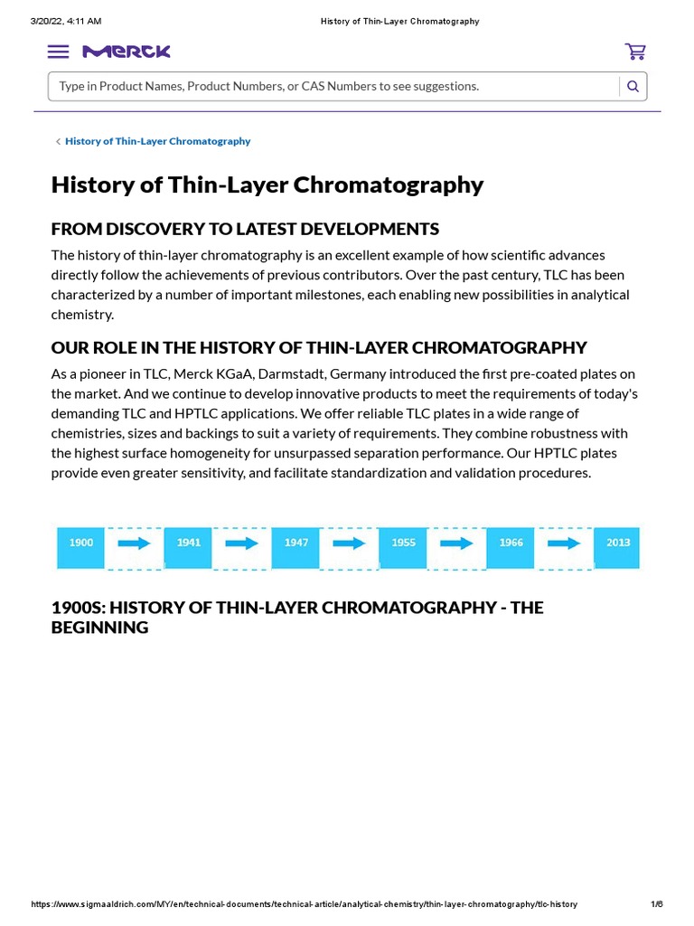 History of ThinLayer Chromatography PDF