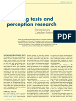 Listening Tests and Perception Research