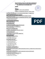 Relación de grados, títulos y diplomas aprobados en consejo universitario