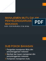 Manajemen Mutu Penyelenggaraan Makanan - FIX