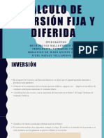 Cálculo de Inversión Fija y Diferida