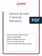 Ejercicio de Clase 3. Serie de MacLaurin - AIVE