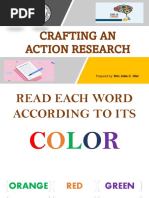 Crafting An Action Research: Prepared By: Eric John C. Diel