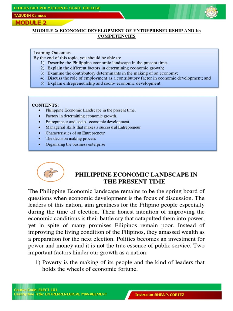 Philippine Economic Landscape in The Present Time | PDF ...