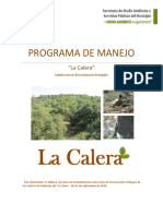 Programa de Manejo La Calera