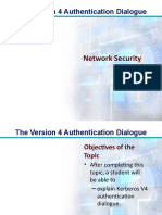 The Version 4 Authentication Dialogue: Network Security