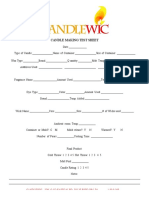 Candle Making Test Sheet: Candlewic 3765 O LD Easto N Rd. Do Ylesto WN, Pa 1-80 0-368