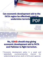 Can Economic Development Aid To The FATA Region Be Effectively Used To Undermine Terrorism?
