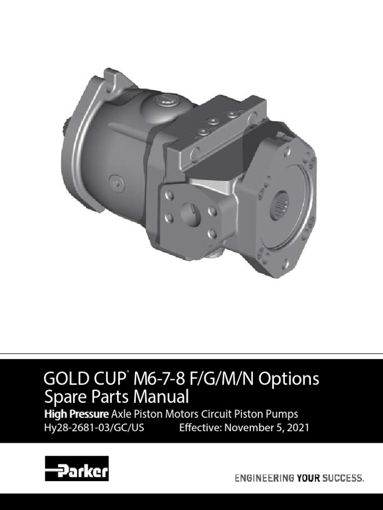 Gold Cup M6-7-8 Options Spare Parts Exploded Views HY28-2681
