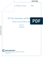 ICT Use, Innovation, and Productivity: Policy Research Working Paper 7868