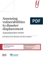 Assessing Vulnerabilities To Disaster Displacement: A Good Practice Review