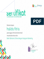 Halida Fitria: No.65293/sert-Of-Ls13/mei-2020